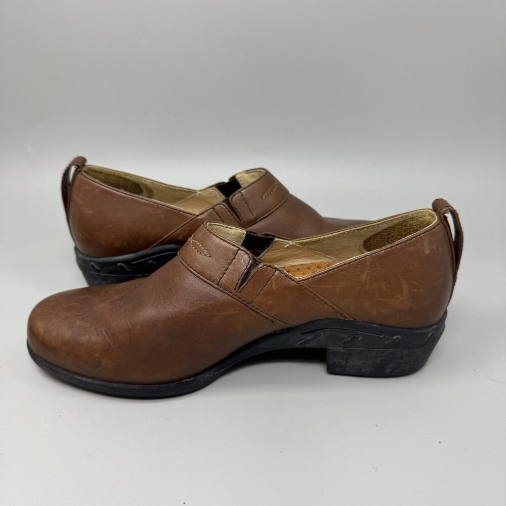 Ariat Paddock Womens Size 8B Brown Booties Leather Slip On Clog Shoes 52326 - Picture 2 of 10